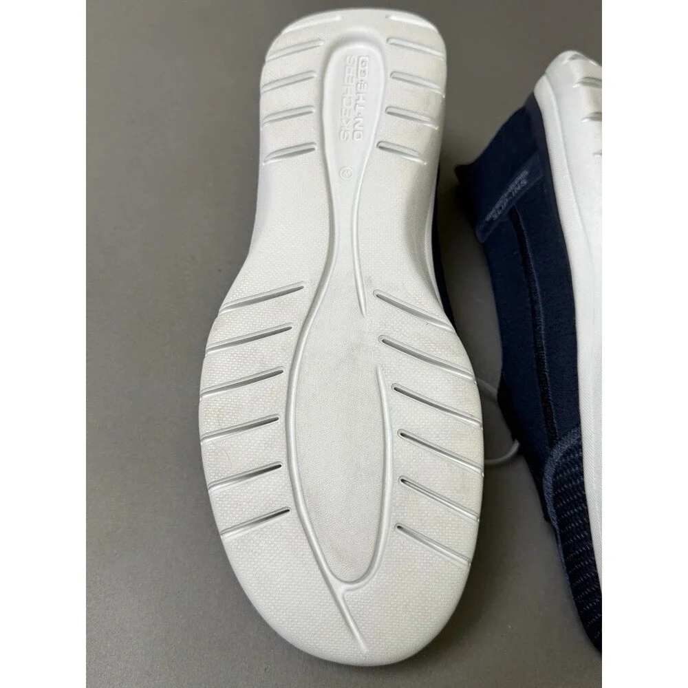 Skechers Slip-Ins Navy  Walk Shoes Womens 10 Memory Foam Comfort Casual Wide Fit